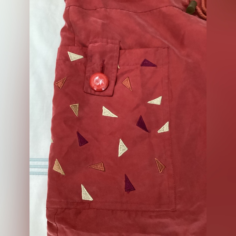 vintage Red silk jacket - Picture 6 of 9